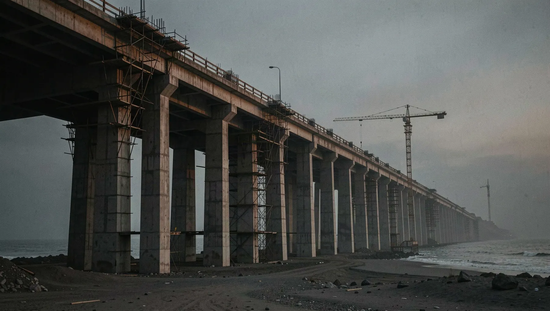 Viaducto costero, segunda toma de la obra de infraestructura